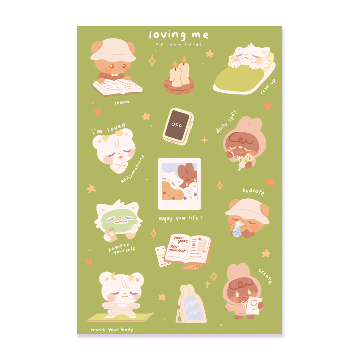 Loving Me - STICKER SHEET – Yomihonei