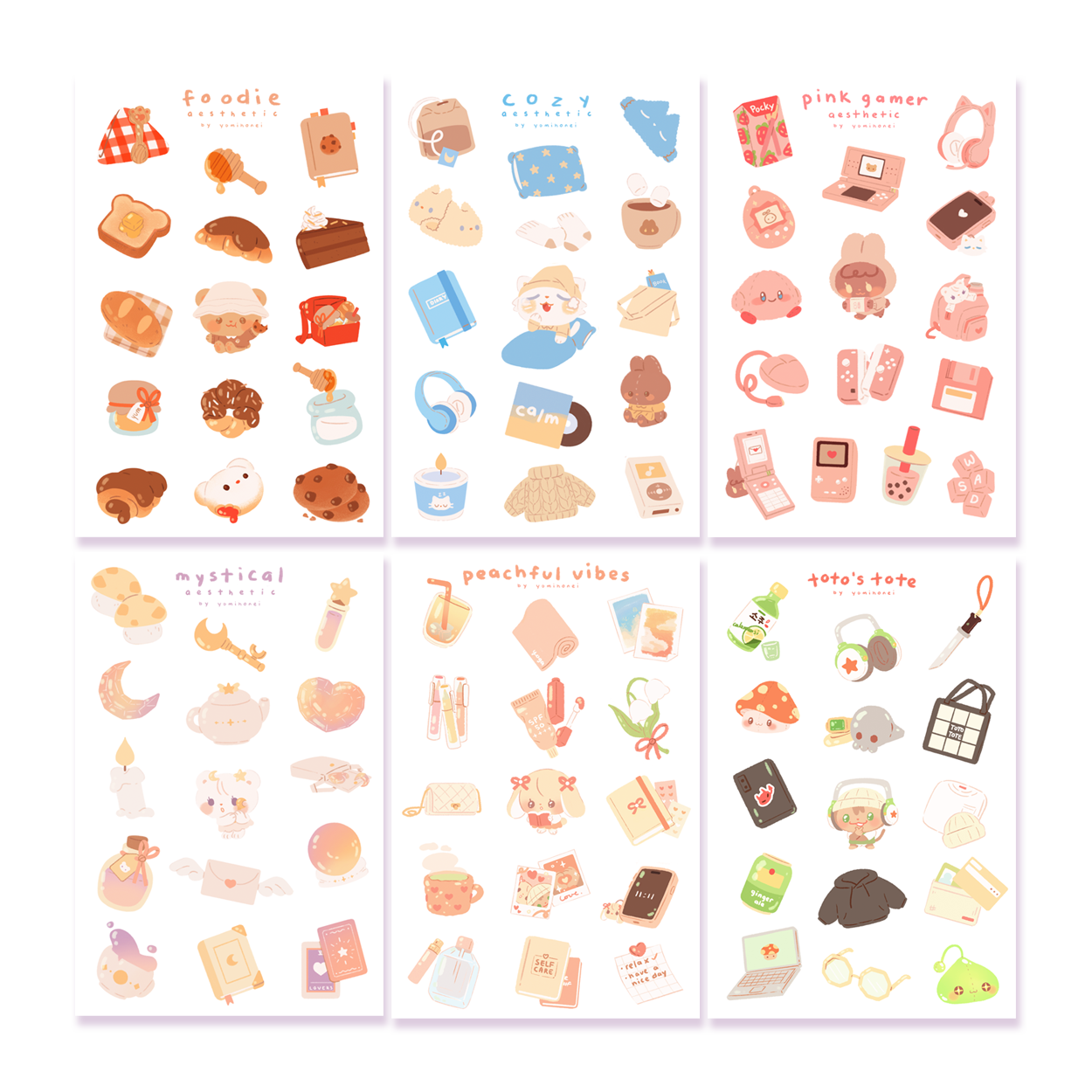 Aesthetic Items Series - STICKER SHEET