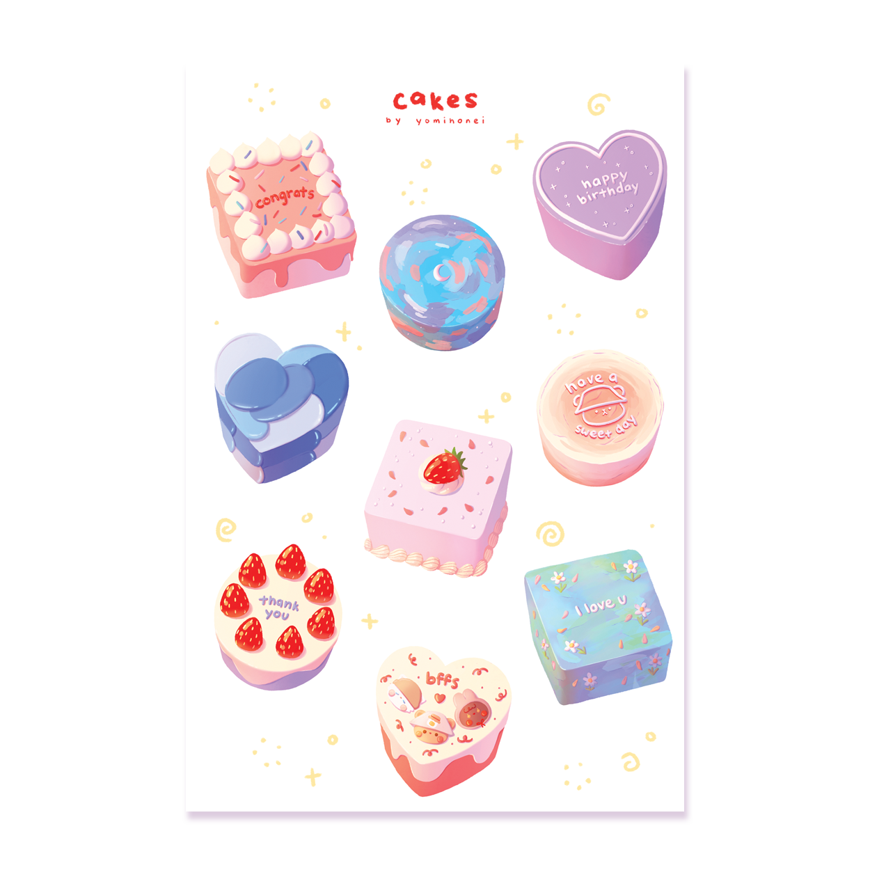 Cakes - STICKER SHEET