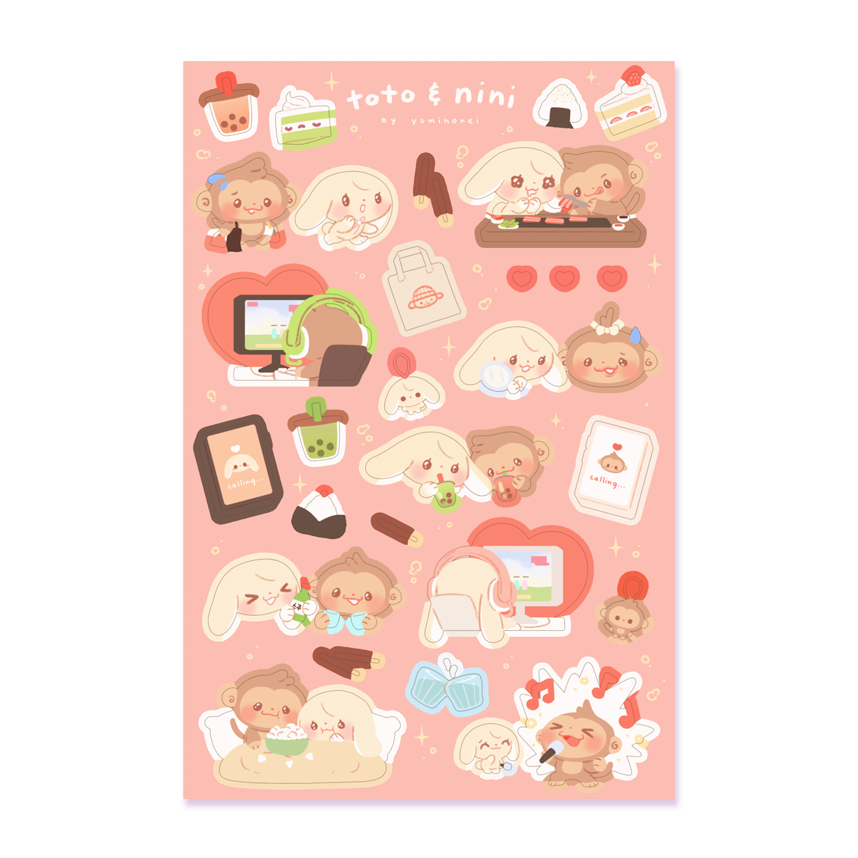 Toto & Nini - STICKER SHEET