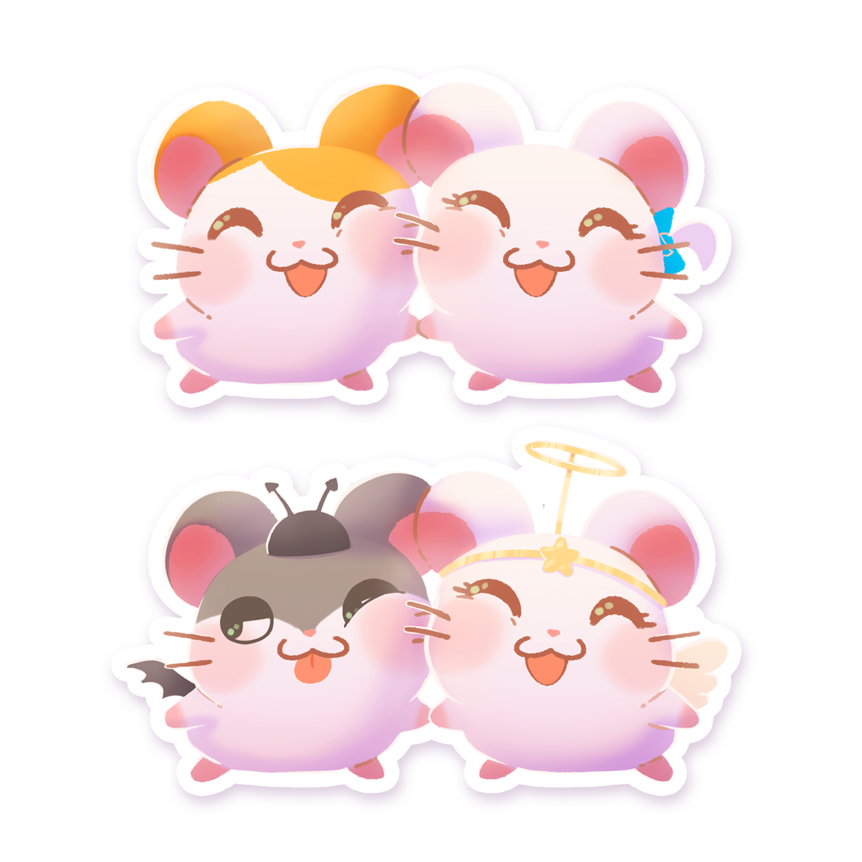 Hamtaro Duos - SINGLE STICKER