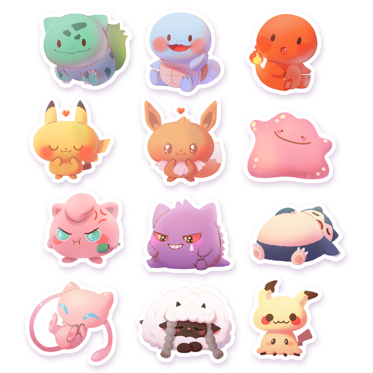 Pokemon Cuties - SINGLE STICKER