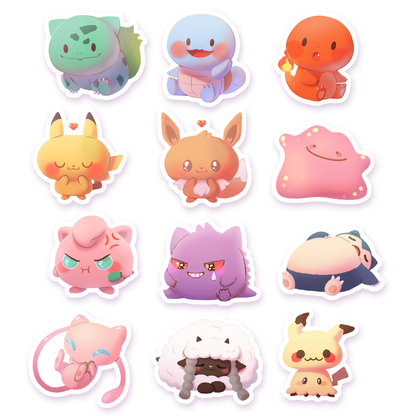 Pokemon Cuties - SINGLE STICKER