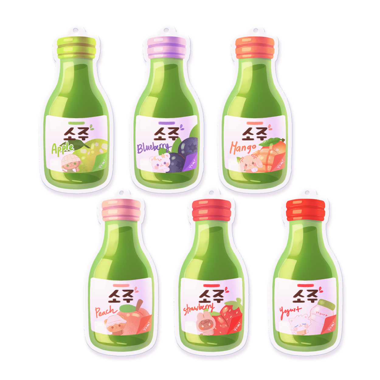 Flavored Soju - KEYCHAIN CHARM